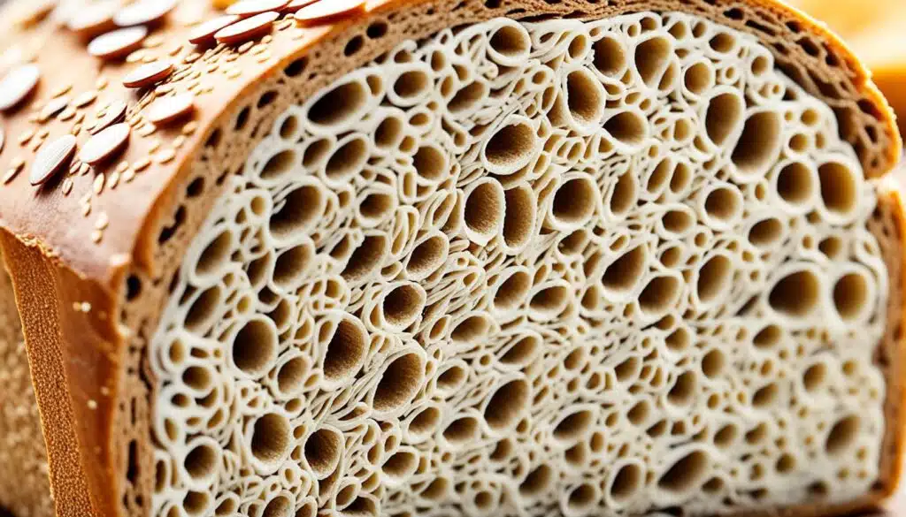 whole wheat bread fiber content