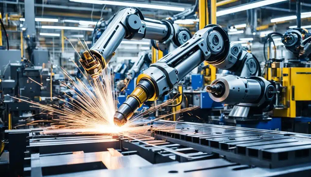 robots in metal and plastic manufacturing