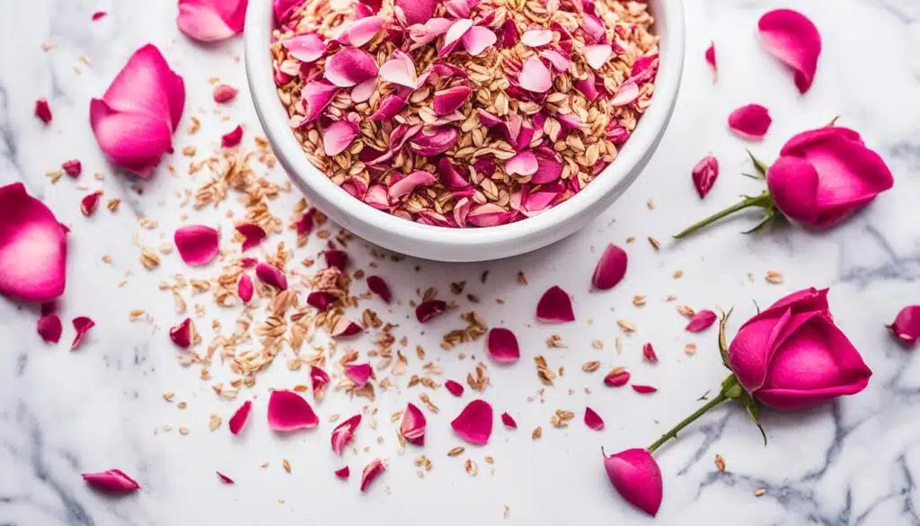 rose petal facial scrub